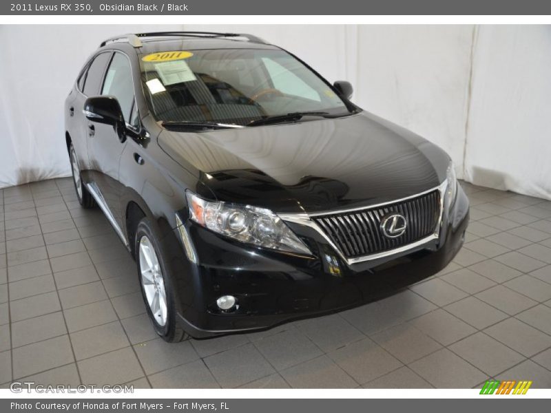 Obsidian Black / Black 2011 Lexus RX 350