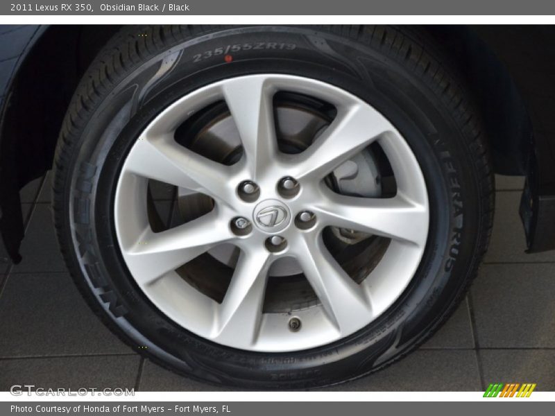 Obsidian Black / Black 2011 Lexus RX 350