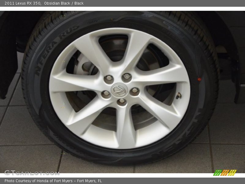 Obsidian Black / Black 2011 Lexus RX 350