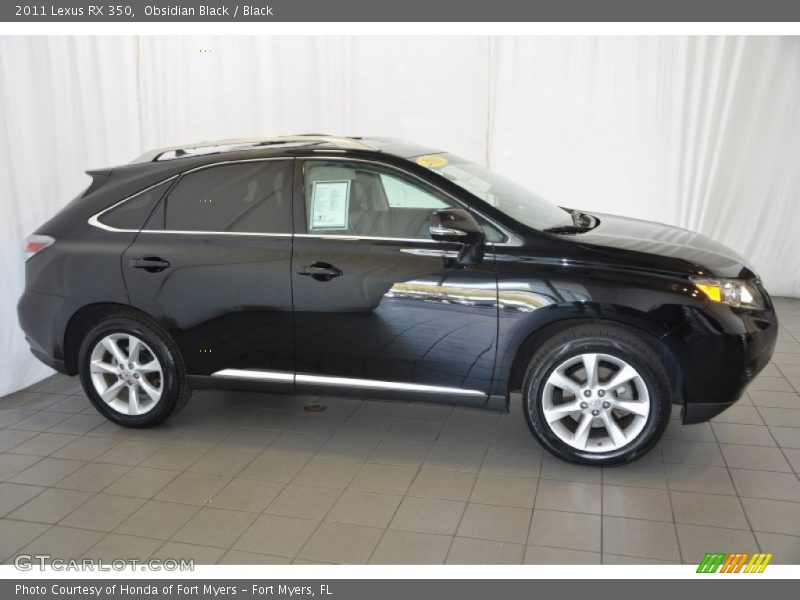 Obsidian Black / Black 2011 Lexus RX 350