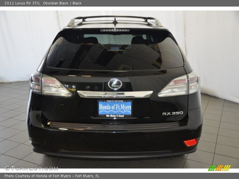 Obsidian Black / Black 2011 Lexus RX 350