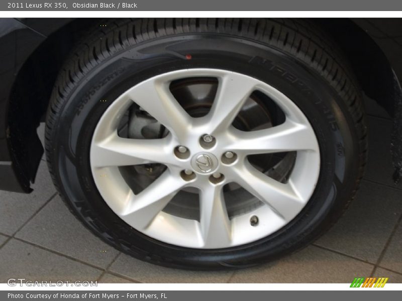 Obsidian Black / Black 2011 Lexus RX 350