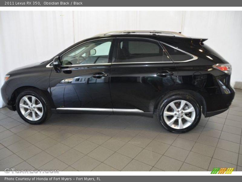 Obsidian Black / Black 2011 Lexus RX 350