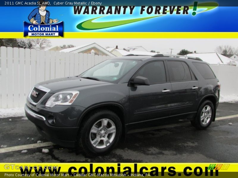 Cyber Gray Metallic / Ebony 2011 GMC Acadia SL AWD