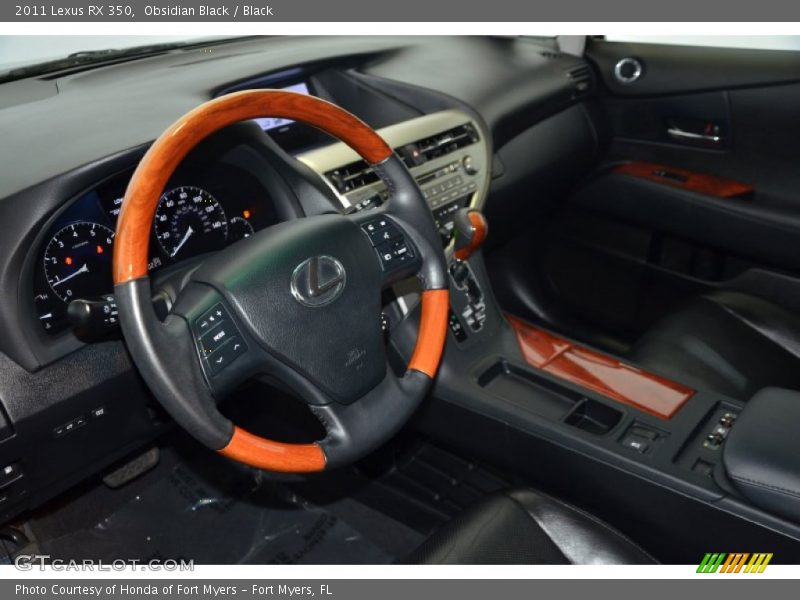 Obsidian Black / Black 2011 Lexus RX 350