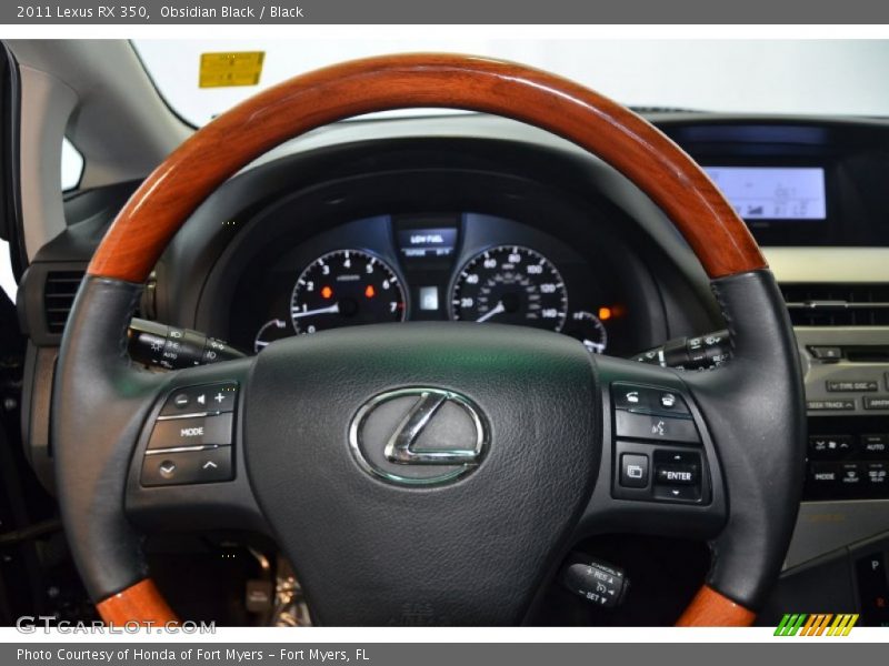 Obsidian Black / Black 2011 Lexus RX 350
