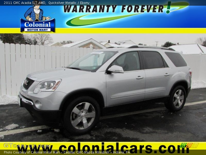 Quicksilver Metallic / Ebony 2011 GMC Acadia SLT AWD