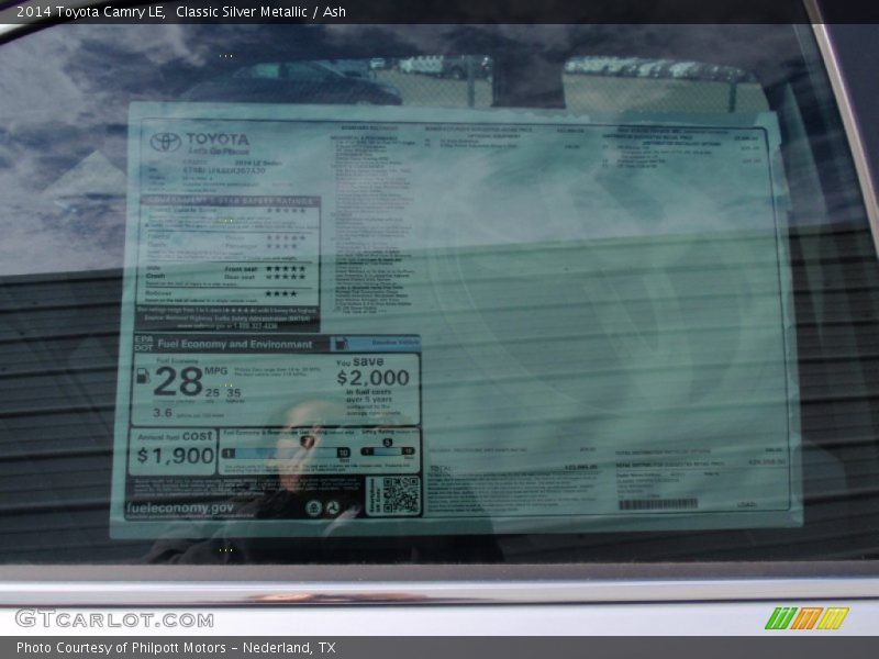 Classic Silver Metallic / Ash 2014 Toyota Camry LE