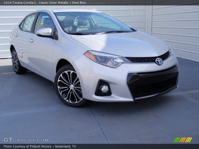 Classic Silver Metallic / Steel Blue 2014 Toyota Corolla S