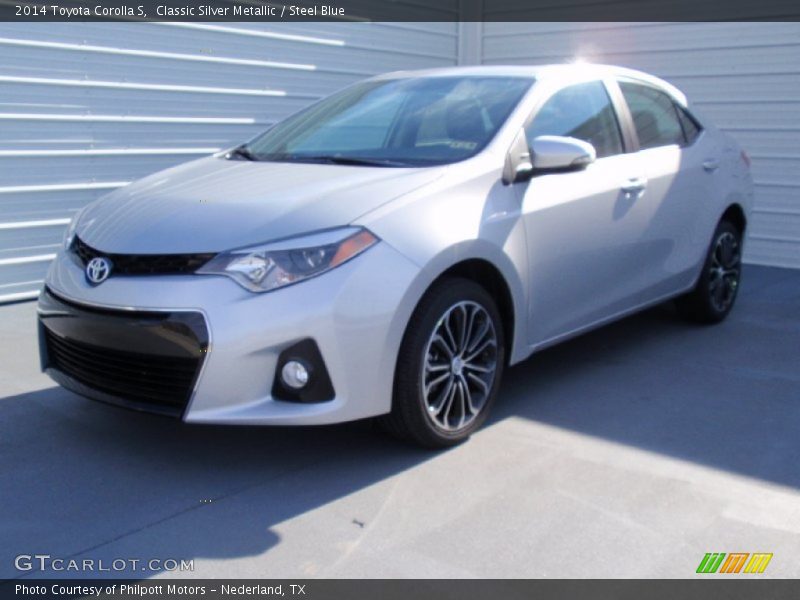 Classic Silver Metallic / Steel Blue 2014 Toyota Corolla S