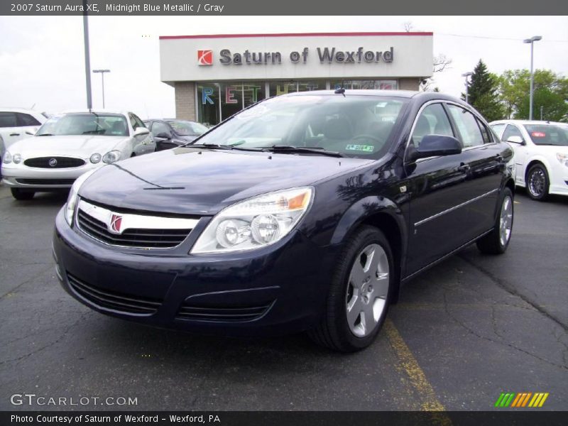 Midnight Blue Metallic / Gray 2007 Saturn Aura XE