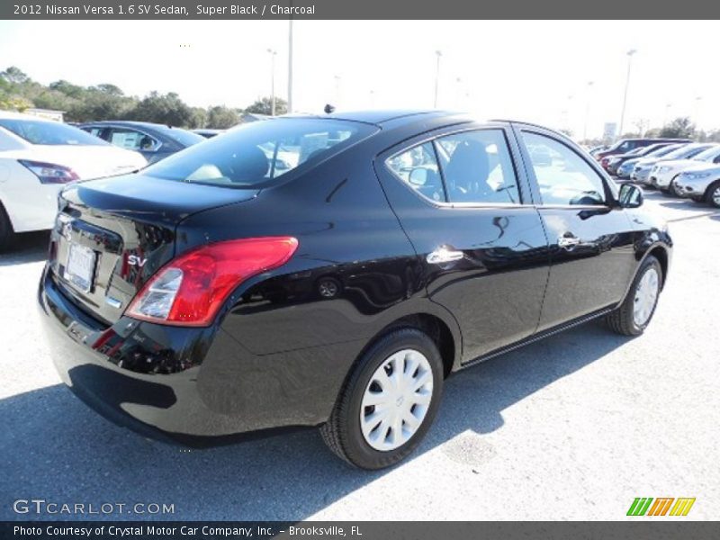 Super Black / Charcoal 2012 Nissan Versa 1.6 SV Sedan