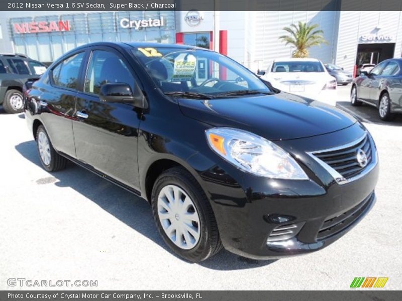 Super Black / Charcoal 2012 Nissan Versa 1.6 SV Sedan
