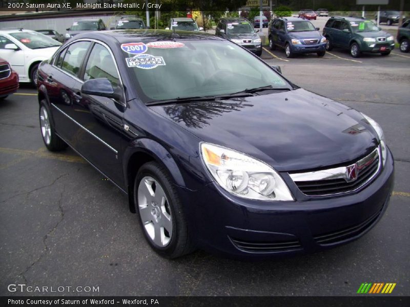 Midnight Blue Metallic / Gray 2007 Saturn Aura XE