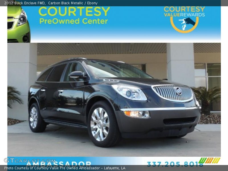 Carbon Black Metallic / Ebony 2012 Buick Enclave FWD