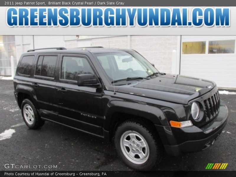 Brilliant Black Crystal Pearl / Dark Slate Gray 2011 Jeep Patriot Sport