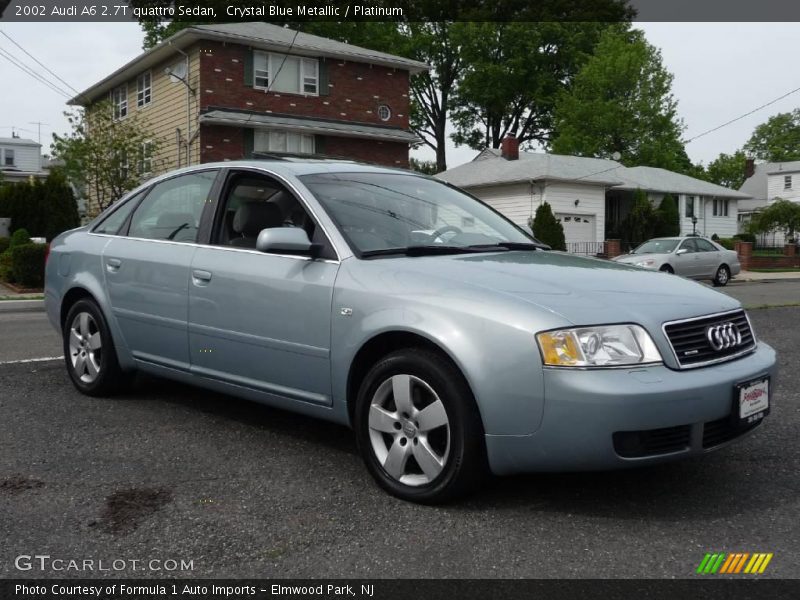 Crystal Blue Metallic / Platinum 2002 Audi A6 2.7T quattro Sedan