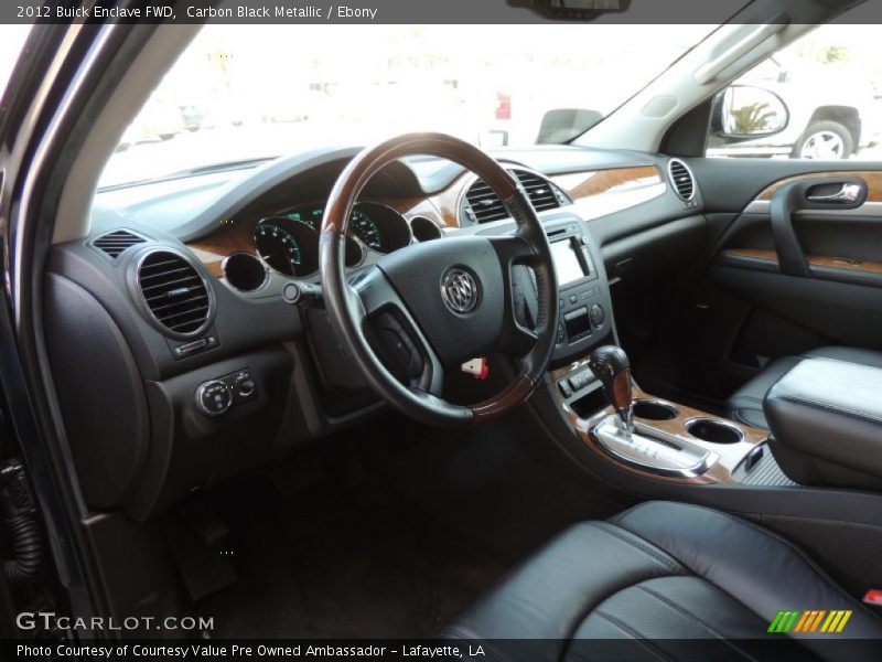 Carbon Black Metallic / Ebony 2012 Buick Enclave FWD
