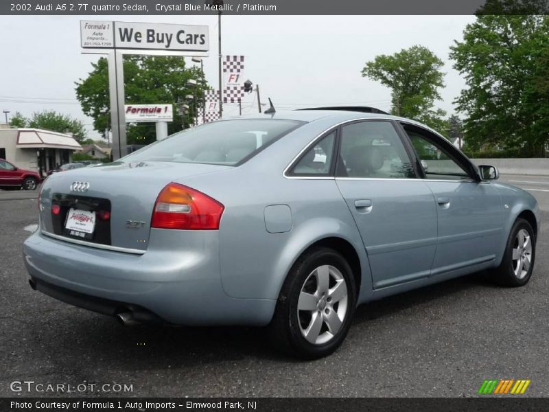 Crystal Blue Metallic / Platinum 2002 Audi A6 2.7T quattro Sedan