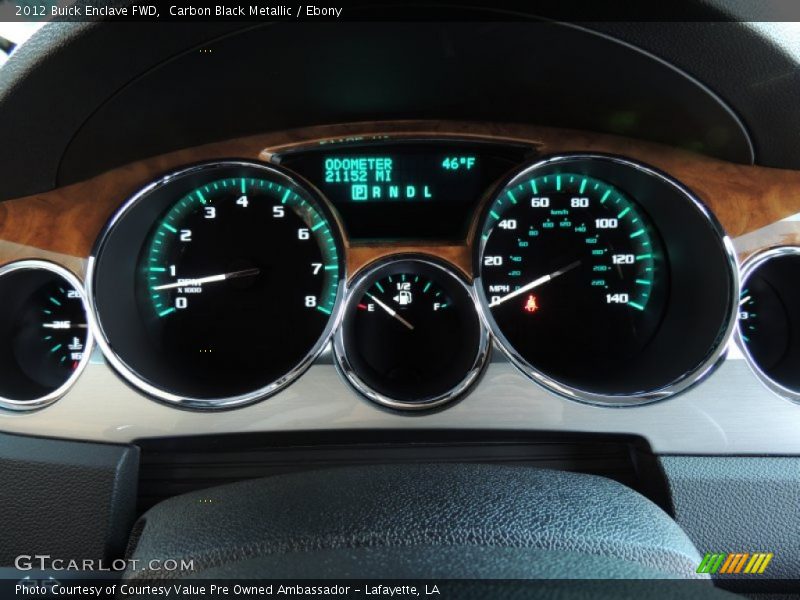 Carbon Black Metallic / Ebony 2012 Buick Enclave FWD