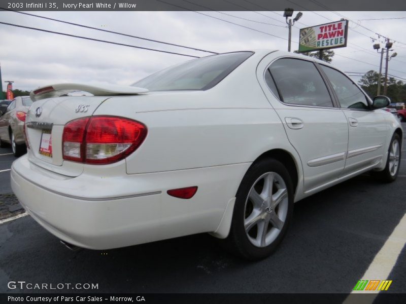 Ivory Pearl White / Willow 2003 Infiniti I 35
