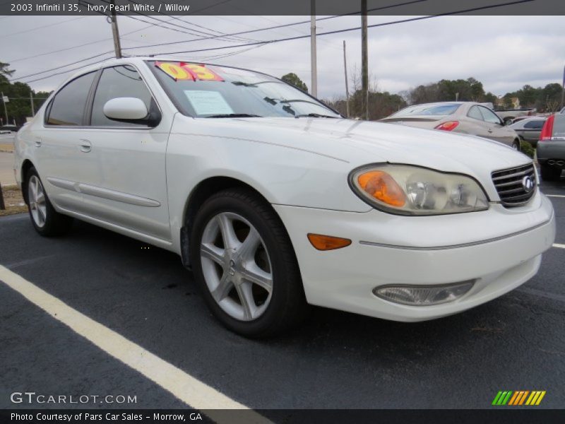 Ivory Pearl White / Willow 2003 Infiniti I 35