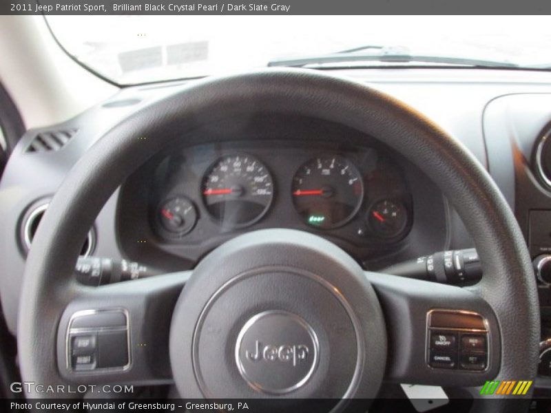 Brilliant Black Crystal Pearl / Dark Slate Gray 2011 Jeep Patriot Sport