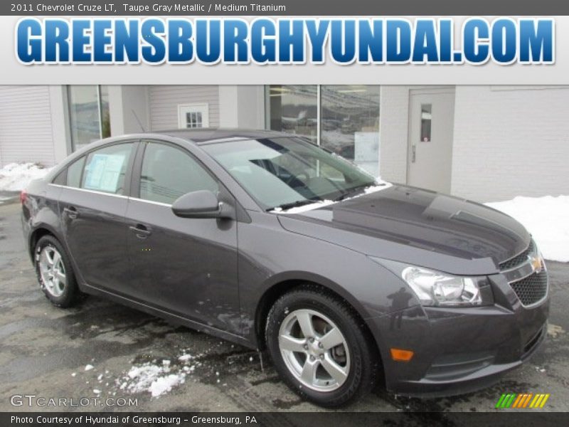 Taupe Gray Metallic / Medium Titanium 2011 Chevrolet Cruze LT