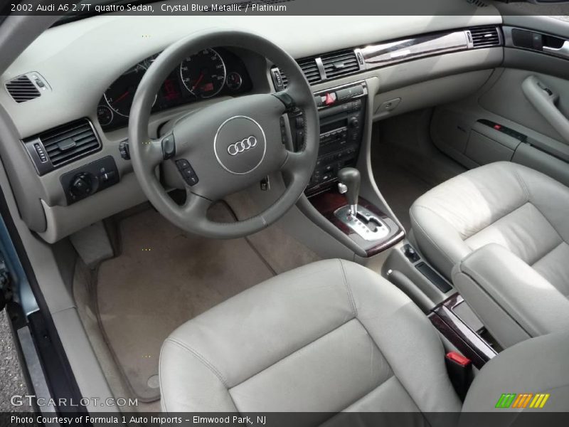 Crystal Blue Metallic / Platinum 2002 Audi A6 2.7T quattro Sedan