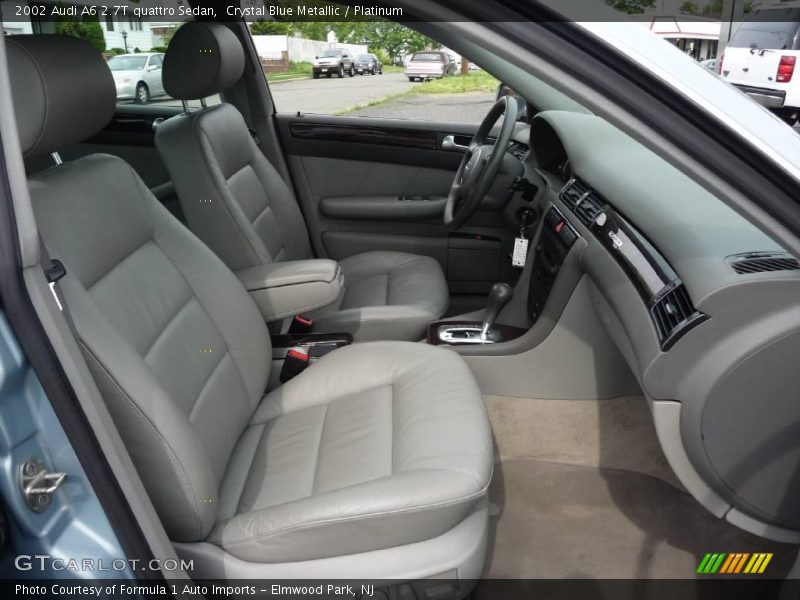 Crystal Blue Metallic / Platinum 2002 Audi A6 2.7T quattro Sedan
