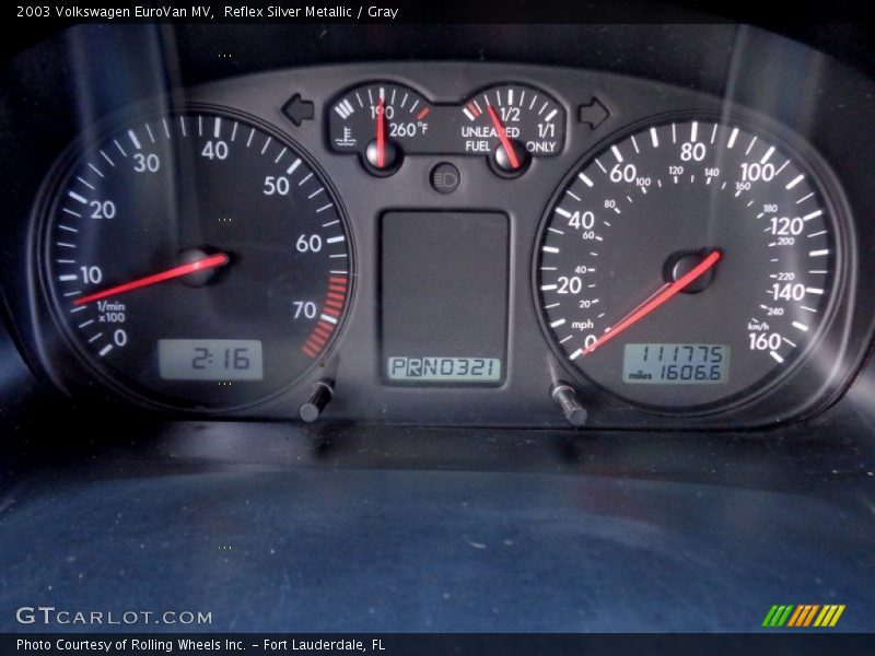 Reflex Silver Metallic / Gray 2003 Volkswagen EuroVan MV
