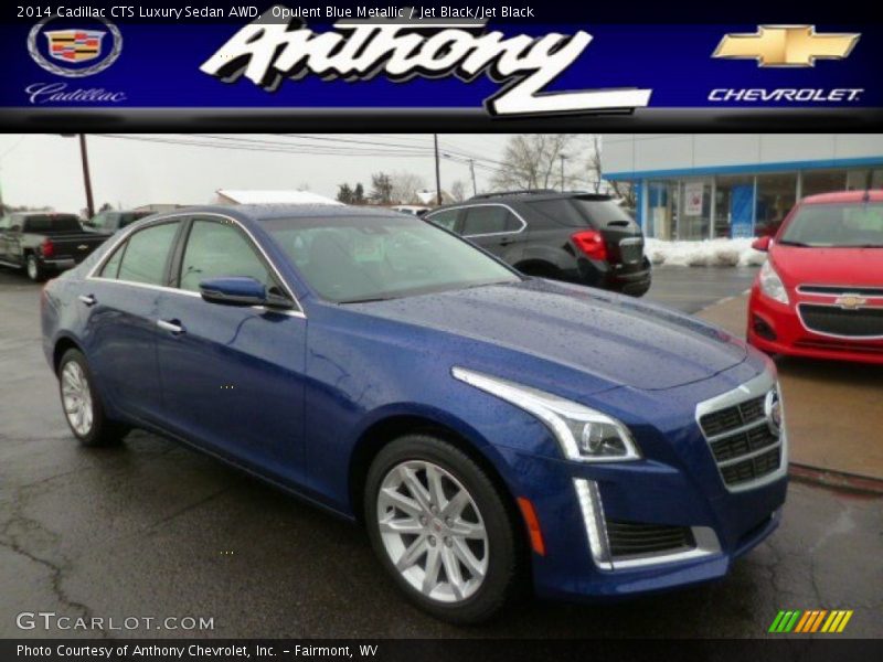 Opulent Blue Metallic / Jet Black/Jet Black 2014 Cadillac CTS Luxury Sedan AWD