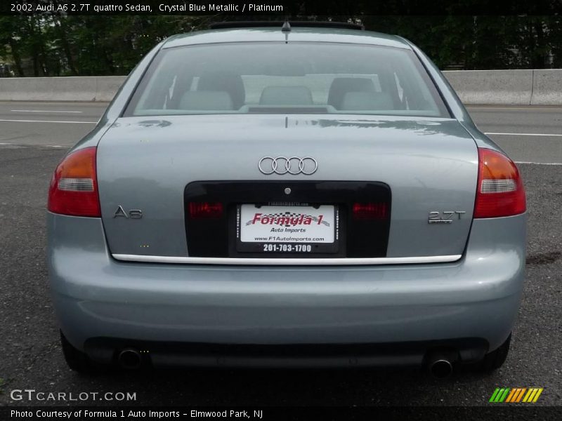 Crystal Blue Metallic / Platinum 2002 Audi A6 2.7T quattro Sedan