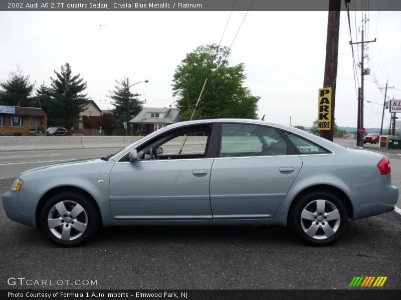 Crystal Blue Metallic / Platinum 2002 Audi A6 2.7T quattro Sedan