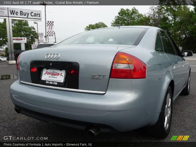 Crystal Blue Metallic / Platinum 2002 Audi A6 2.7T quattro Sedan