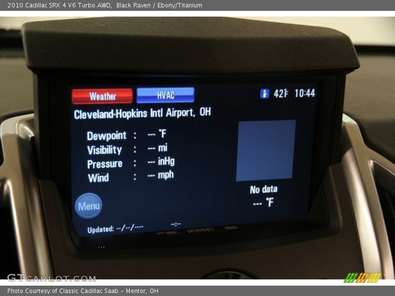 Black Raven / Ebony/Titanium 2010 Cadillac SRX 4 V6 Turbo AWD