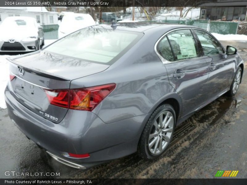 Nebula Gray Pearl / Light Gray 2014 Lexus GS 350 AWD