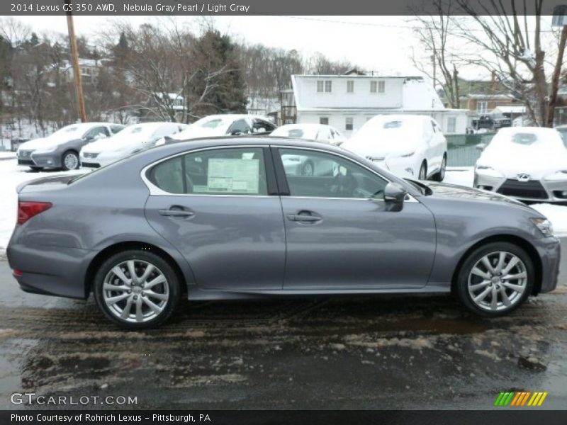 Nebula Gray Pearl / Light Gray 2014 Lexus GS 350 AWD