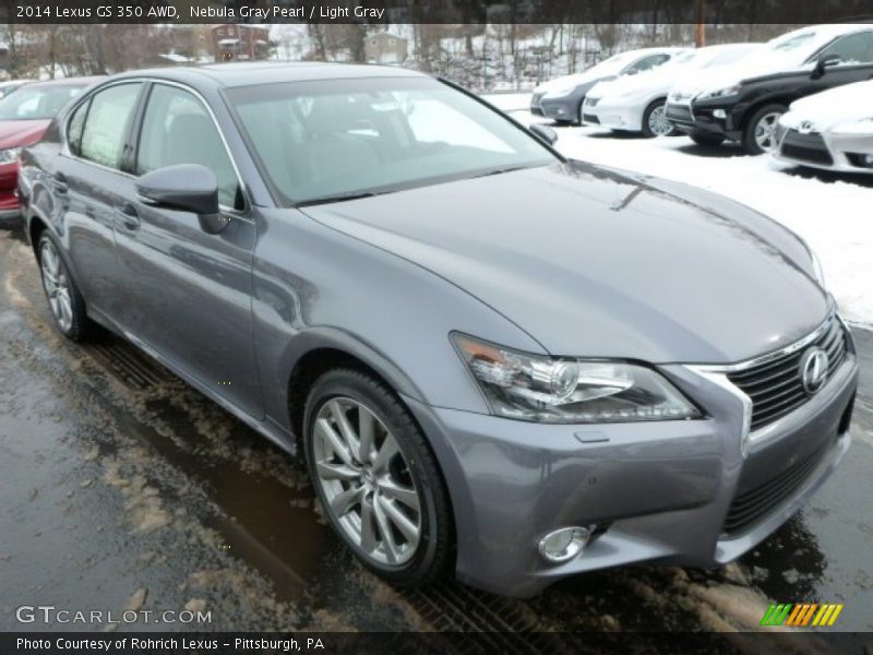 Nebula Gray Pearl / Light Gray 2014 Lexus GS 350 AWD