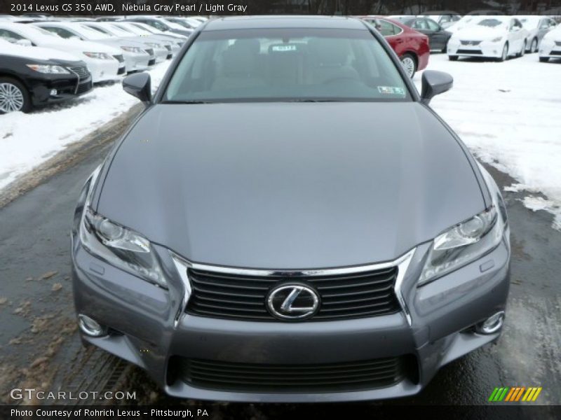 Nebula Gray Pearl / Light Gray 2014 Lexus GS 350 AWD