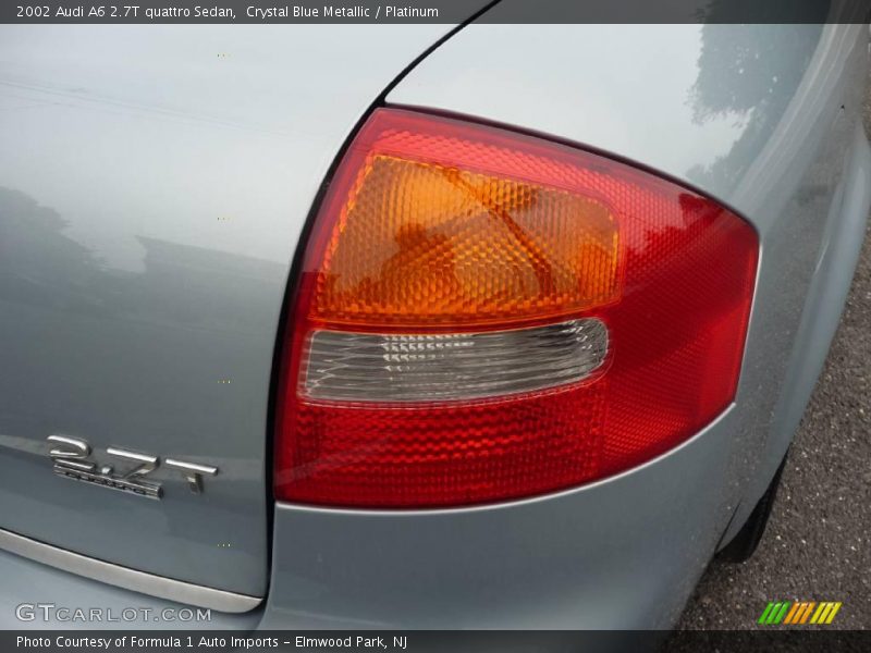 Crystal Blue Metallic / Platinum 2002 Audi A6 2.7T quattro Sedan