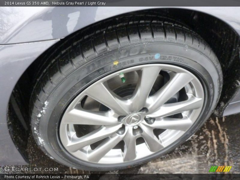 Nebula Gray Pearl / Light Gray 2014 Lexus GS 350 AWD