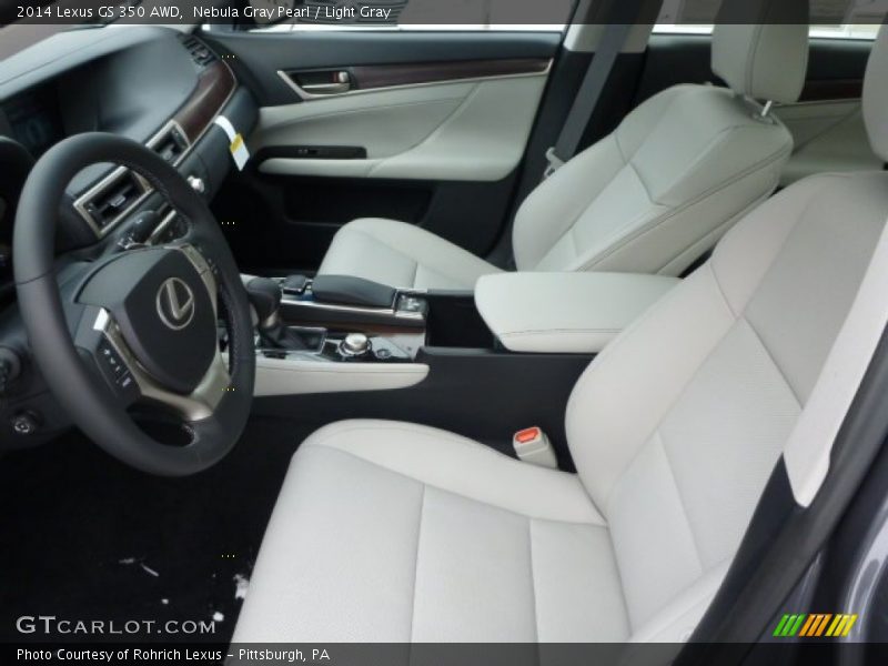 Nebula Gray Pearl / Light Gray 2014 Lexus GS 350 AWD