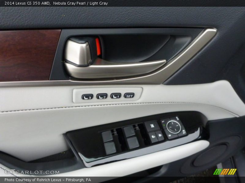Nebula Gray Pearl / Light Gray 2014 Lexus GS 350 AWD