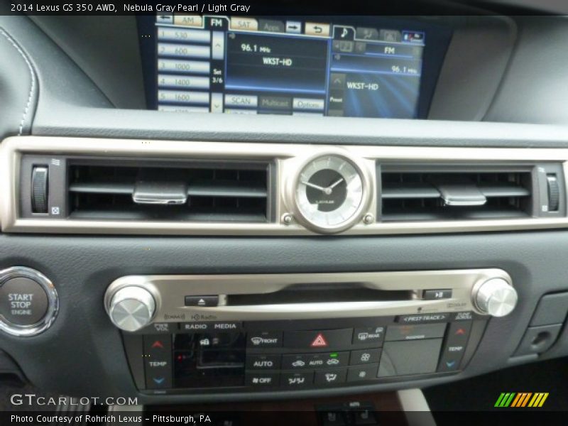 Nebula Gray Pearl / Light Gray 2014 Lexus GS 350 AWD