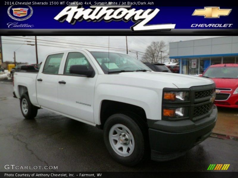 Summit White / Jet Black/Dark Ash 2014 Chevrolet Silverado 1500 WT Crew Cab 4x4