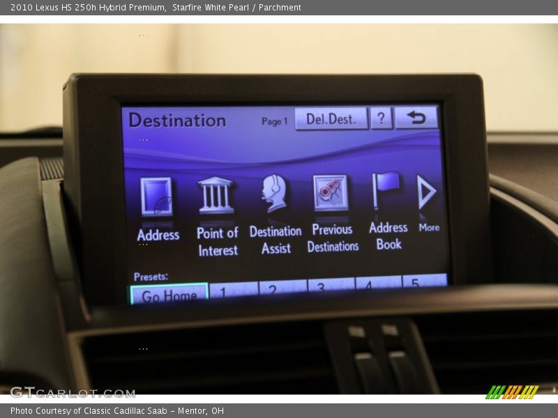 Starfire White Pearl / Parchment 2010 Lexus HS 250h Hybrid Premium