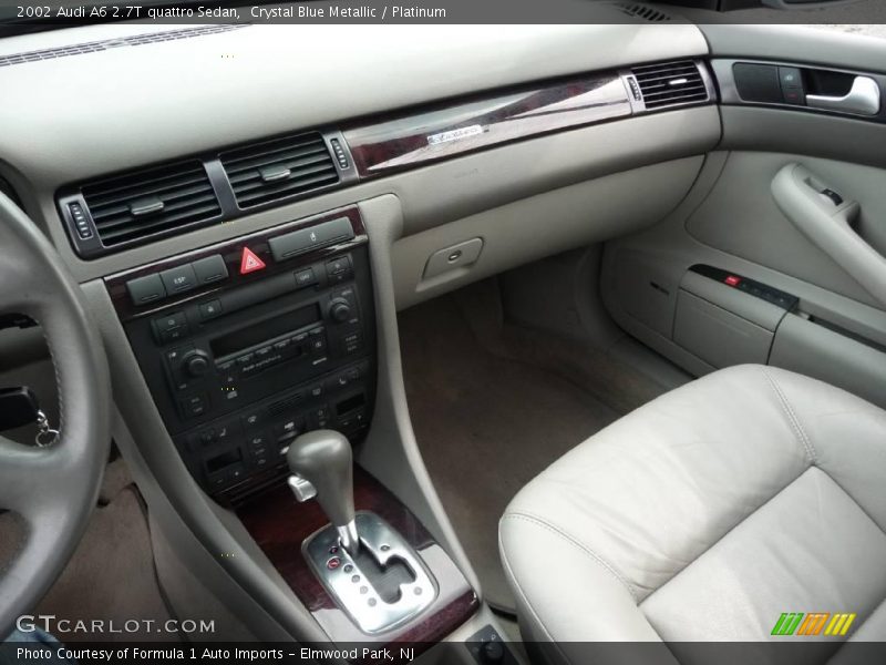Crystal Blue Metallic / Platinum 2002 Audi A6 2.7T quattro Sedan