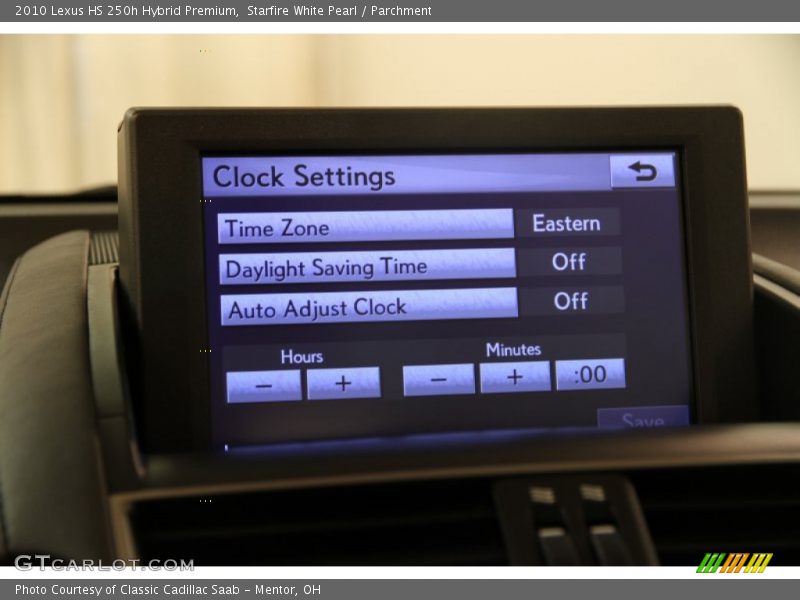 Starfire White Pearl / Parchment 2010 Lexus HS 250h Hybrid Premium