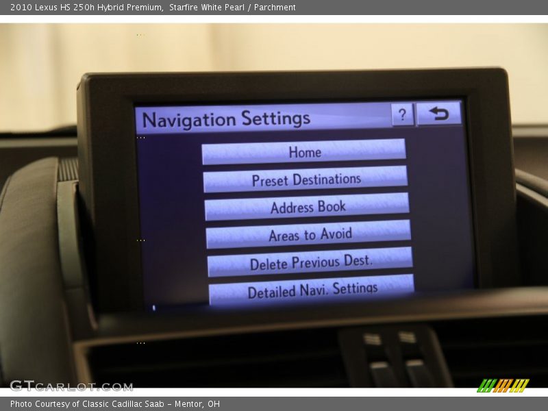 Starfire White Pearl / Parchment 2010 Lexus HS 250h Hybrid Premium